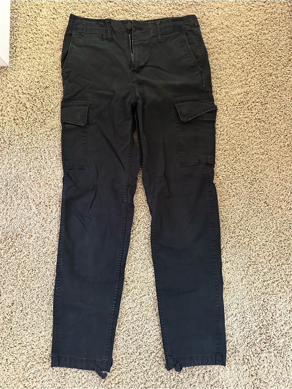 American Eagle Outfitters Black Cargo Pants with Side Flap Pockets